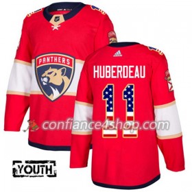 Adidas Maillot de Hockey Florida Panthers Jonathan Huberdeau 11 2017-2018 Rouge USA Flag Fashion Authentic - Enfant
